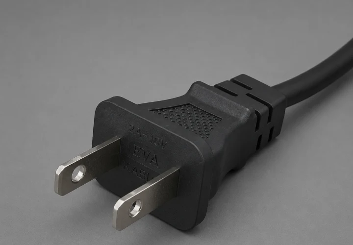 EVA 10 15 A 125 V Type A iki uçlu fişli güç kablosu görseli 1